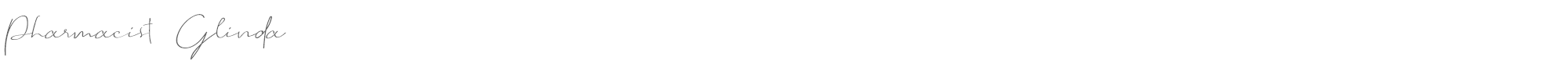 Sample characters Pharmacist Glinda Font